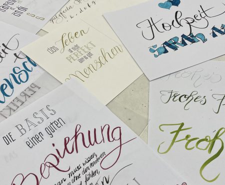 Karten mit Handlettering
