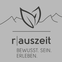 Logo rauszeit_Logo schwarz auf grau